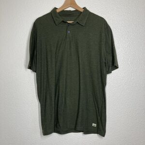 Vuori Polo Shirt Mens Large Green Performance Stretch Short Sleeve Golf Casual